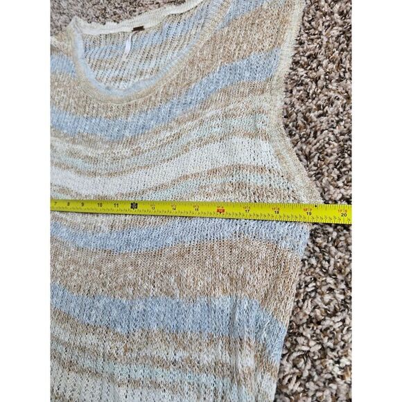 Free People Sunny Days Sweater Dress Size S Natural Stripe Knit High Low Boho - Picture 10 of 10